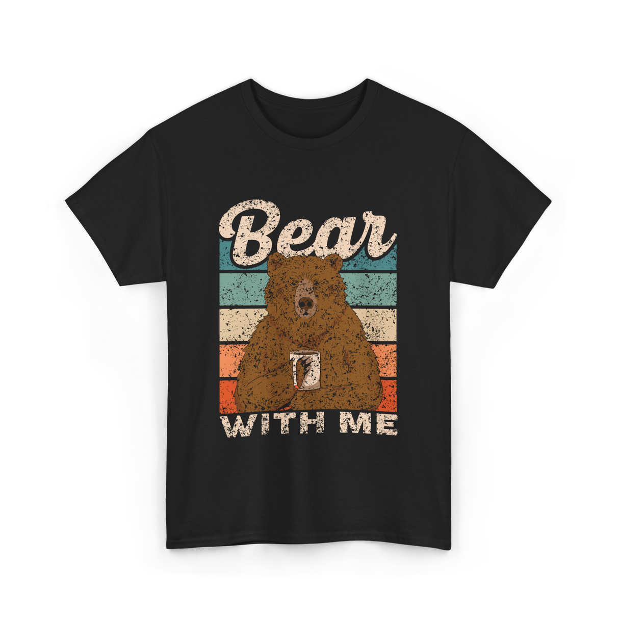 Bear With Me Bears Animal T-Shirt - Black