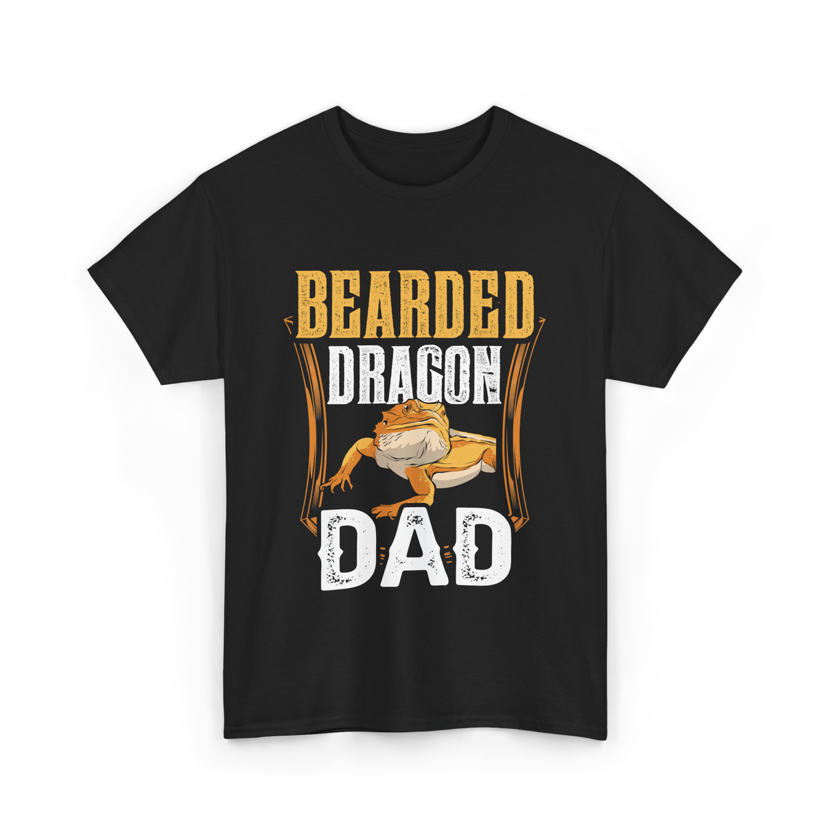 Bearded Dragon Dad Animal Lover T-Shirt - Black