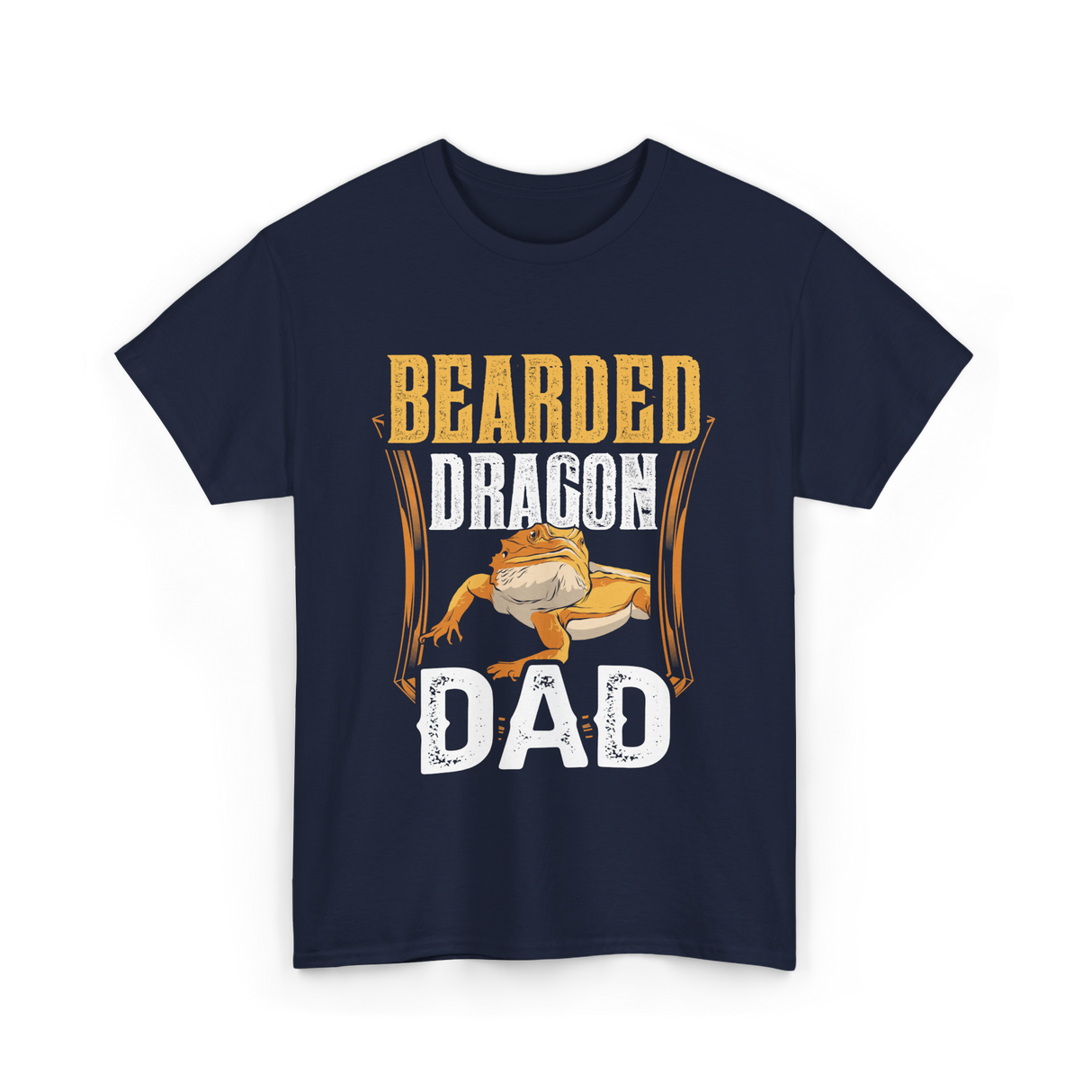 Bearded Dragon Dad Animal Lover T-Shirt - Navy