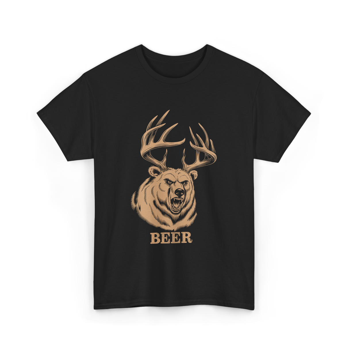 Beer Bear Hunter T-Shirt - Black