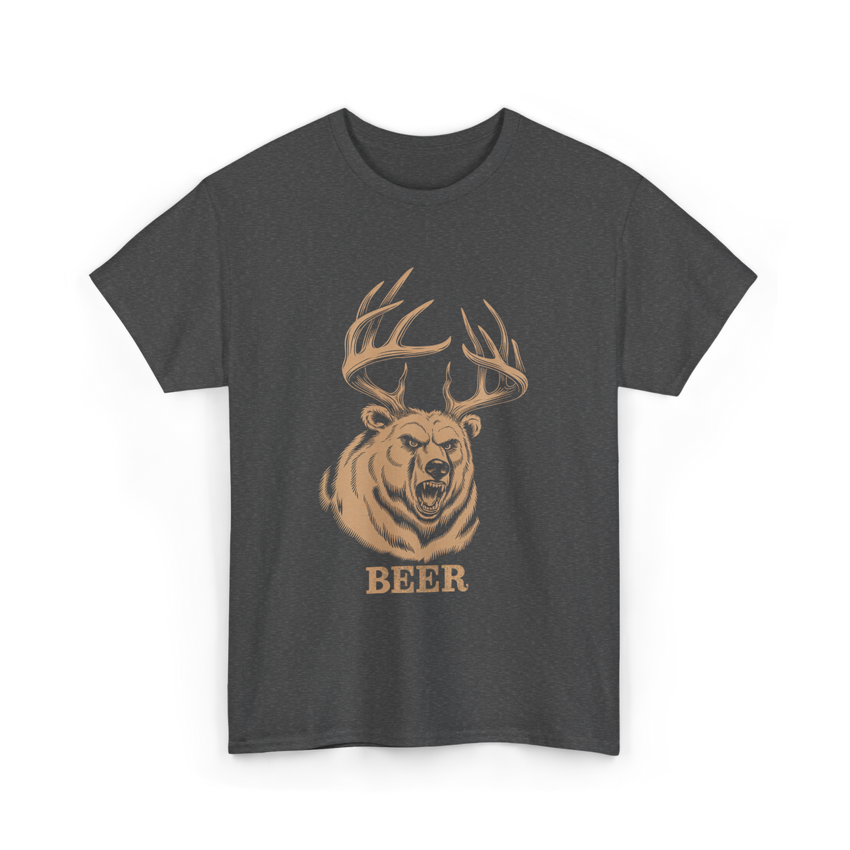 Beer Bear Hunter T-Shirt - Dark Heather