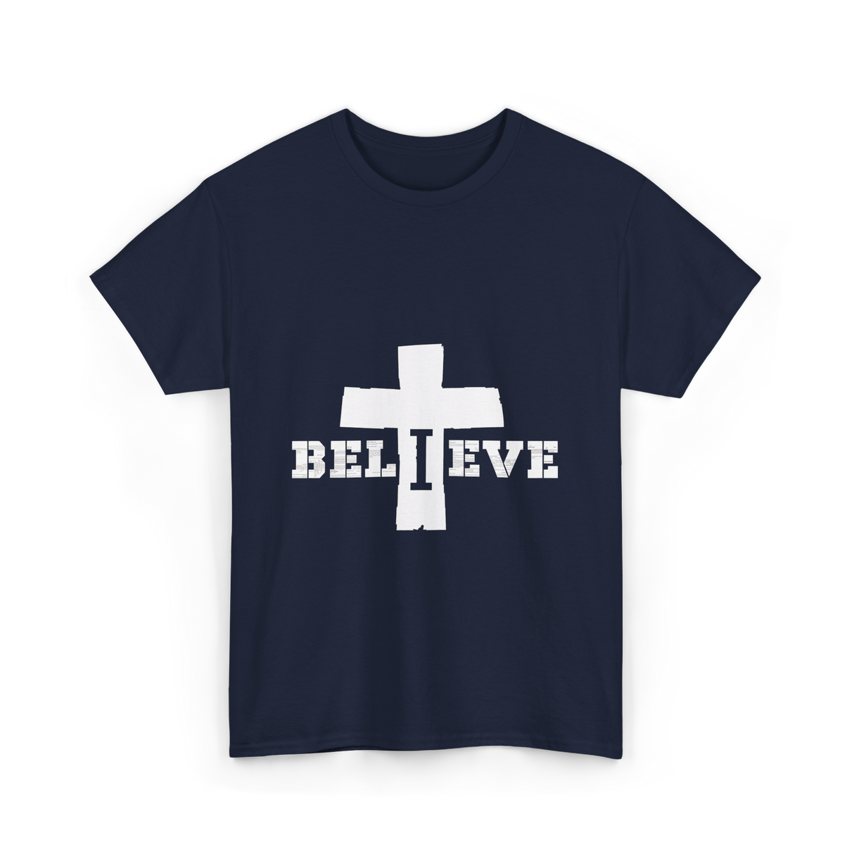 Believe Christian Faith T-Shirt - Navy