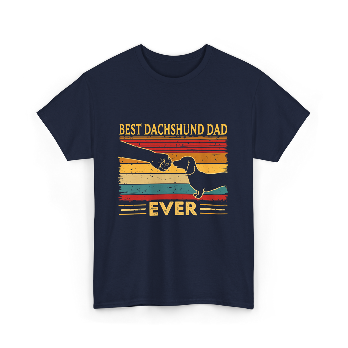 Best Dachshund Dad Ever Dachshund T-Shirt - Navy
