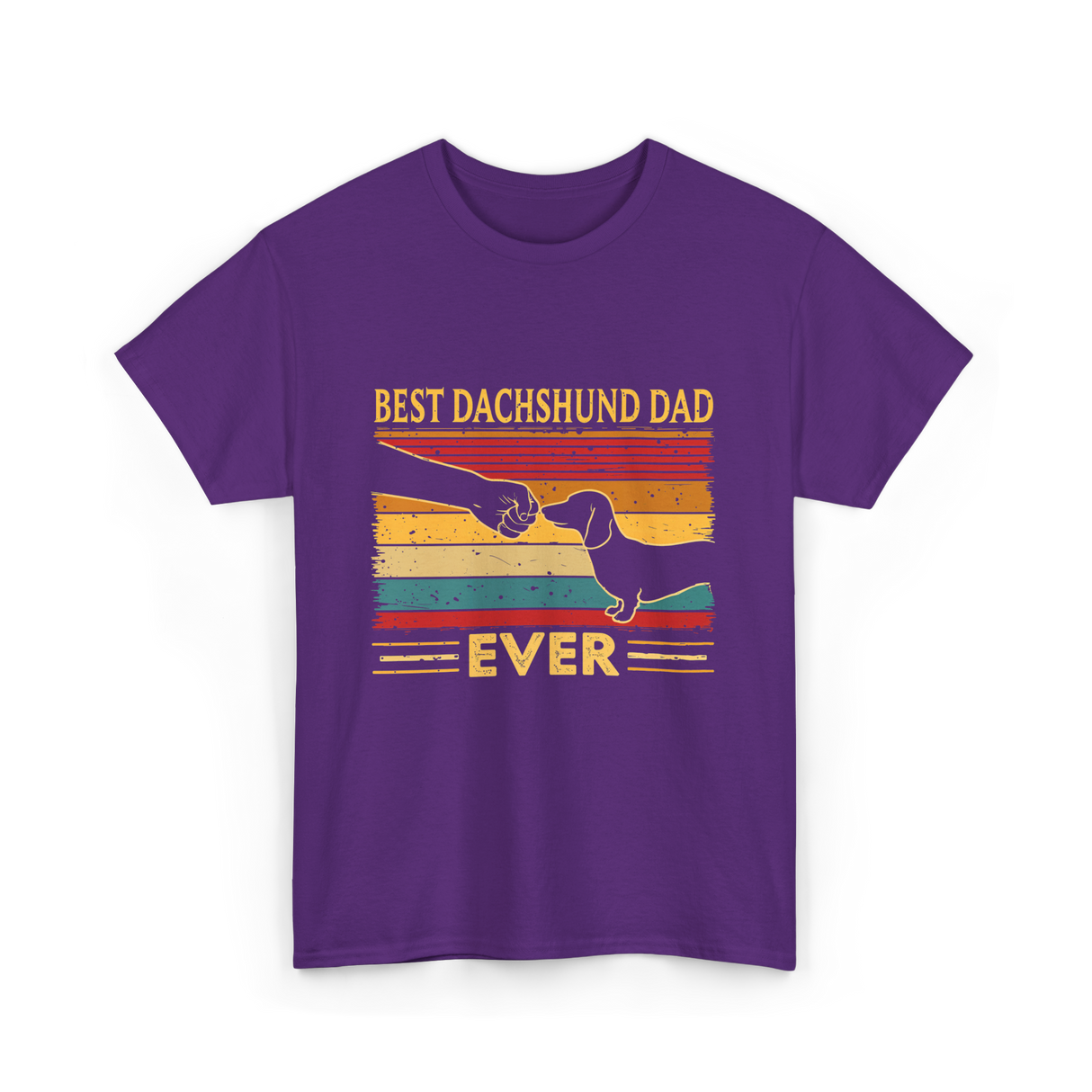 Best Dachshund Dad Ever Dachshund T-Shirt - Purple