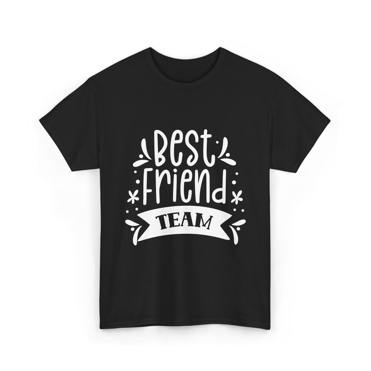 Best Friend Team Friendship T-Shirt - Black