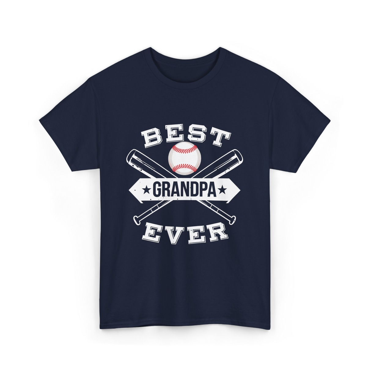Best Grandpa Baseball Player T-Shirt - Navy