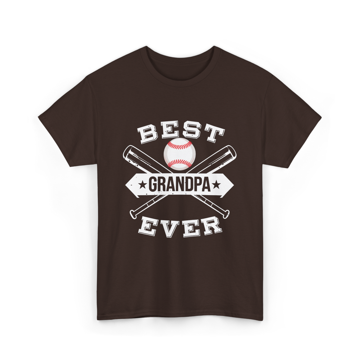 Best Grandpa Baseball Player T-Shirt - Dark Chocolate