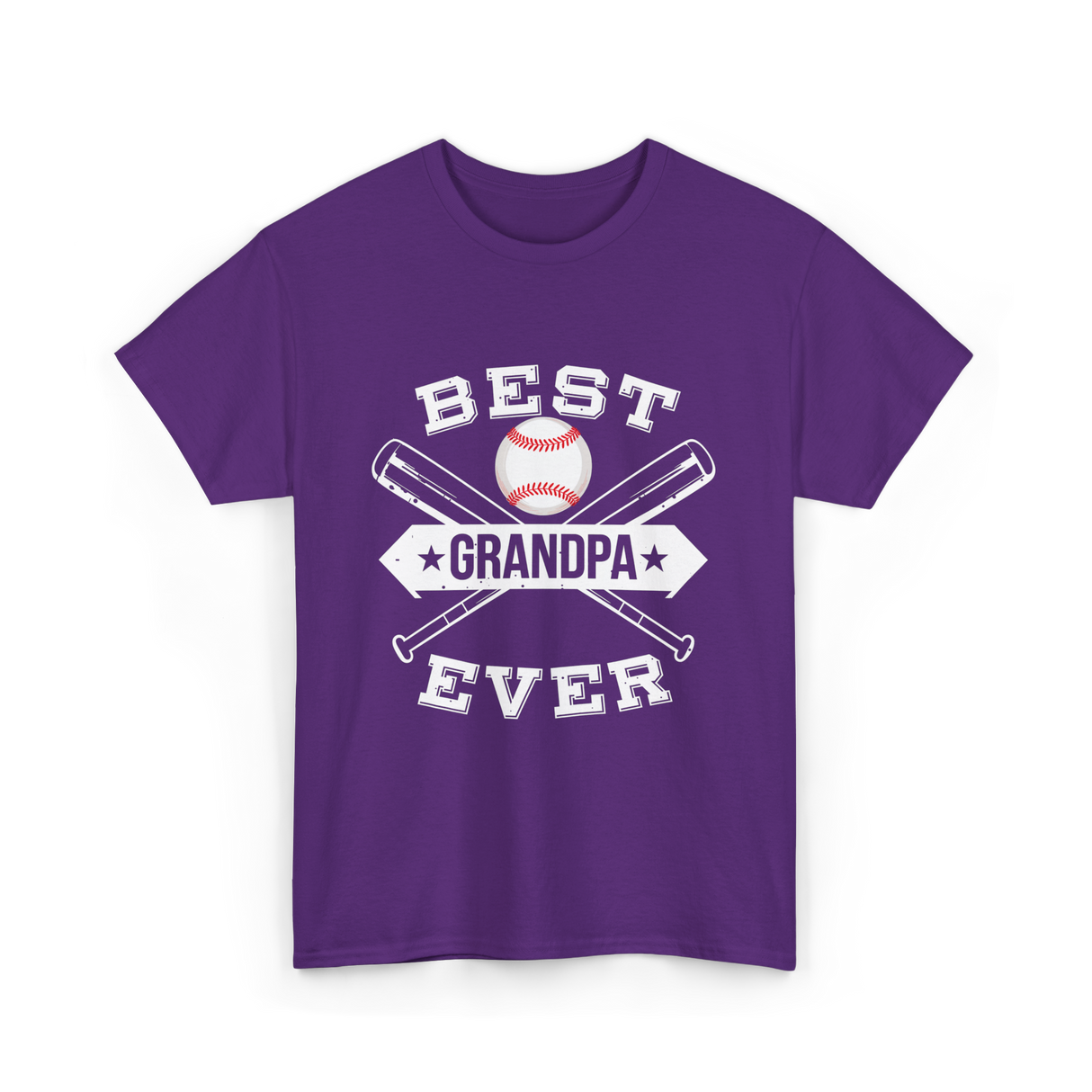 Best Grandpa Baseball Player T-Shirt - Purple
