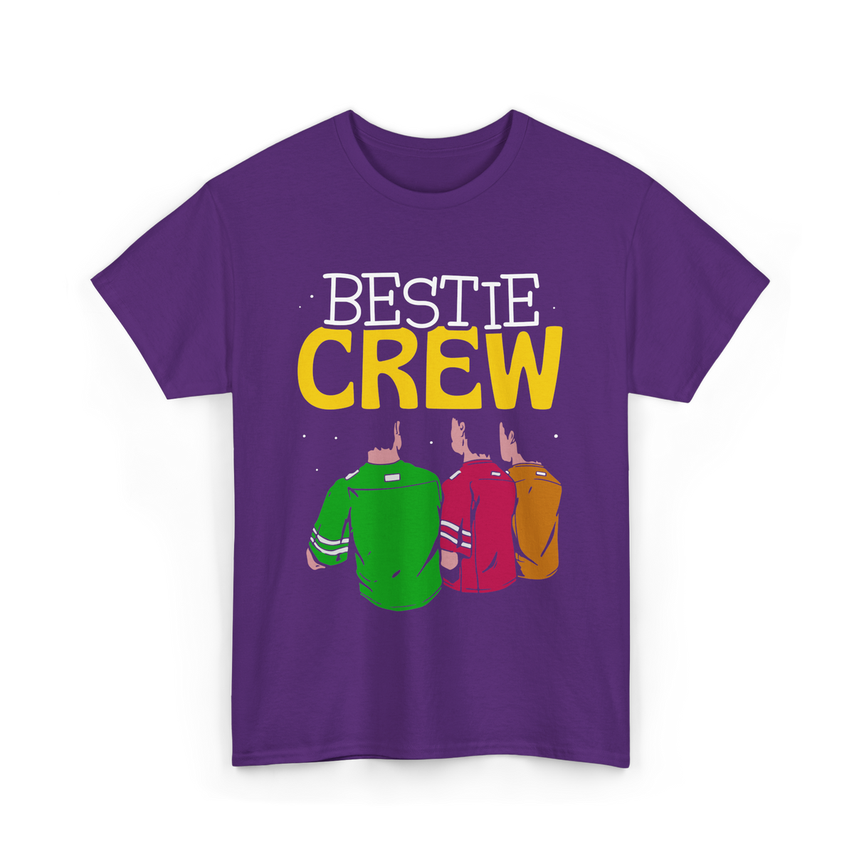 Bestie Crew Friendship Friends Team T-Shirt - Purple