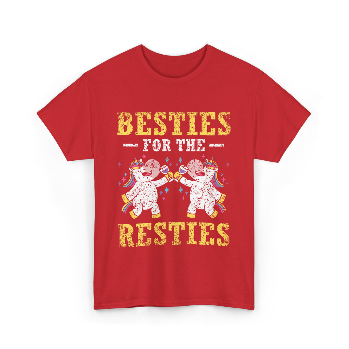 Besties For The Resties Friendship T-Shirt - Red