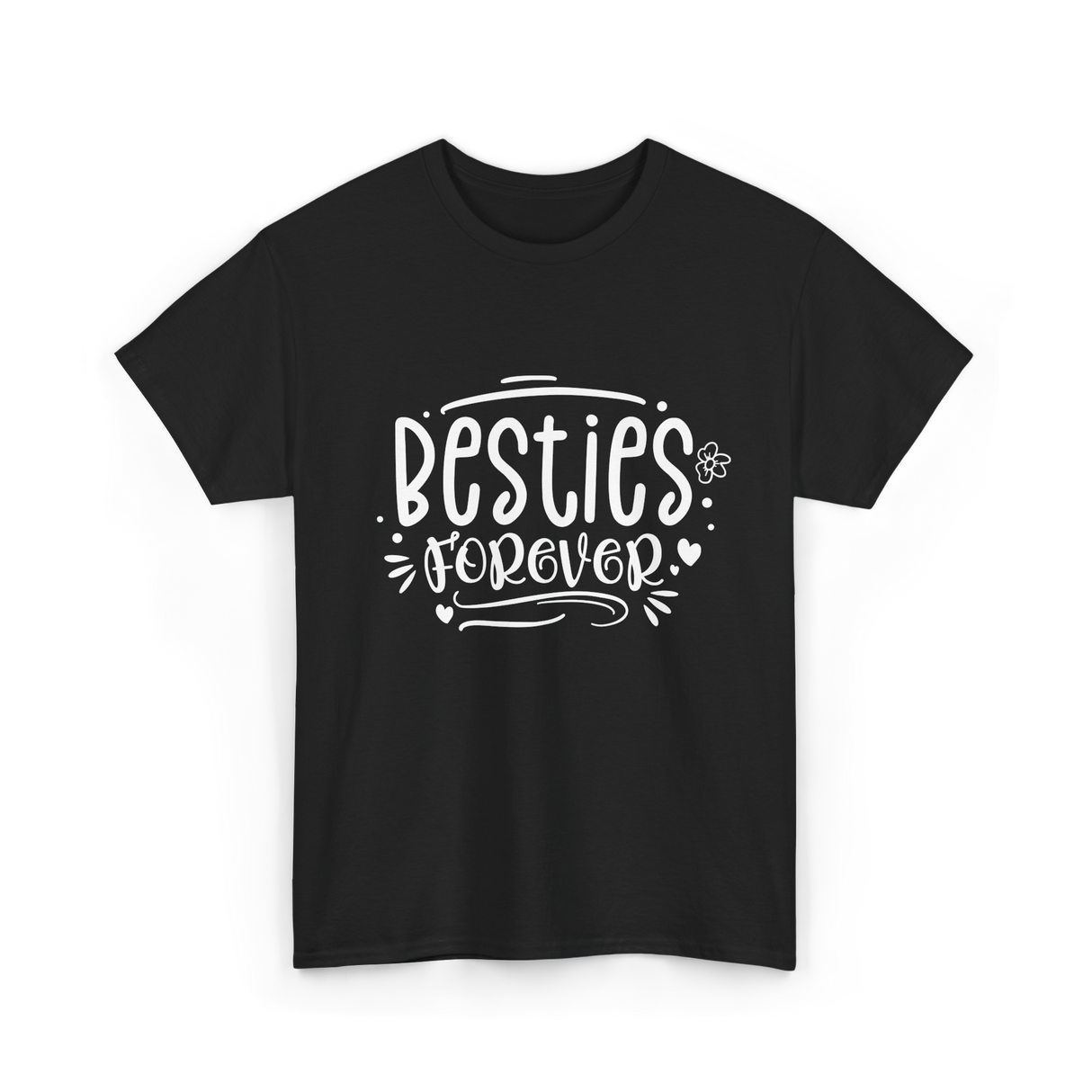 Besties Forever Friendship Friends T-Shirt - Black