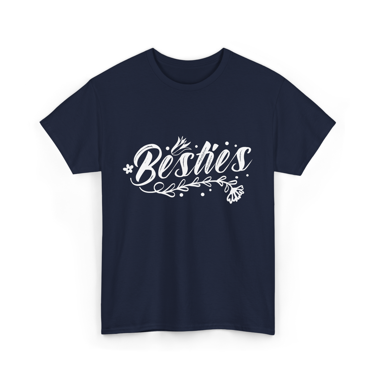 Besties Friendship Best Friend T-Shirt - Navy