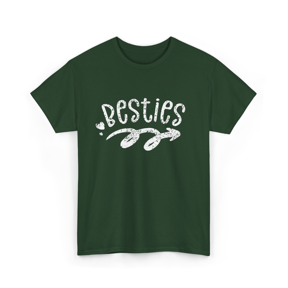 Besties Friendship Best Friend T-Shirt - Forest Green