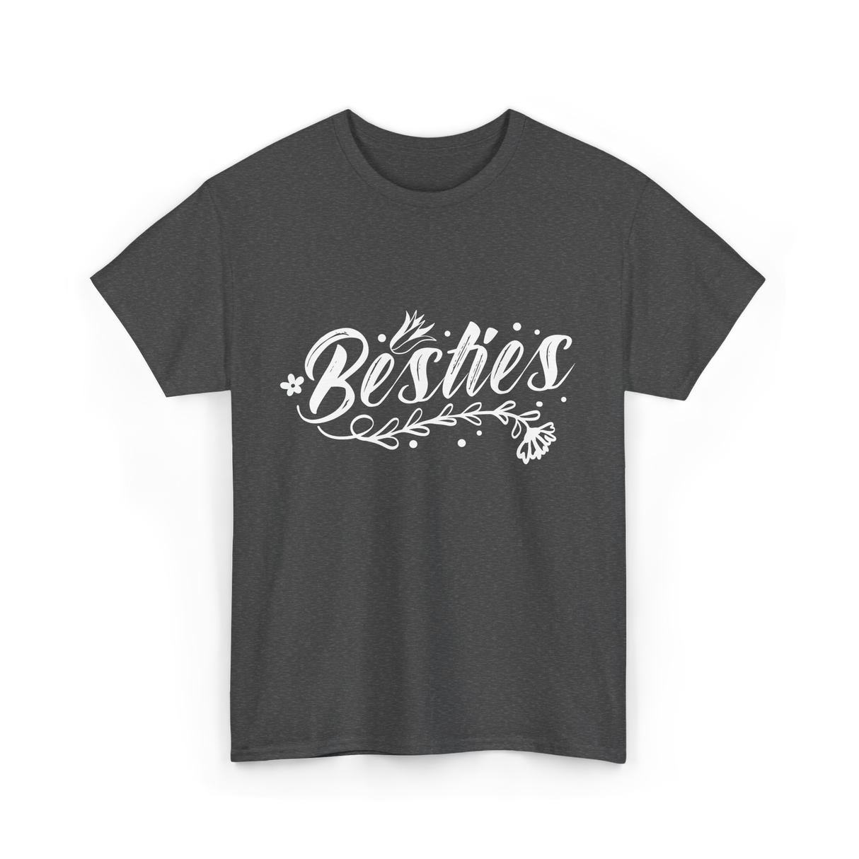 Besties Friendship Best Friend T-Shirt - Dark Heather