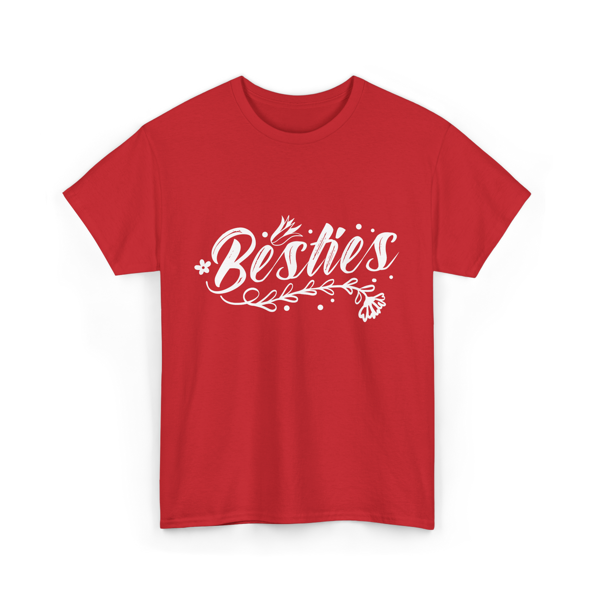 Besties Friendship Best Friend T-Shirt - Red