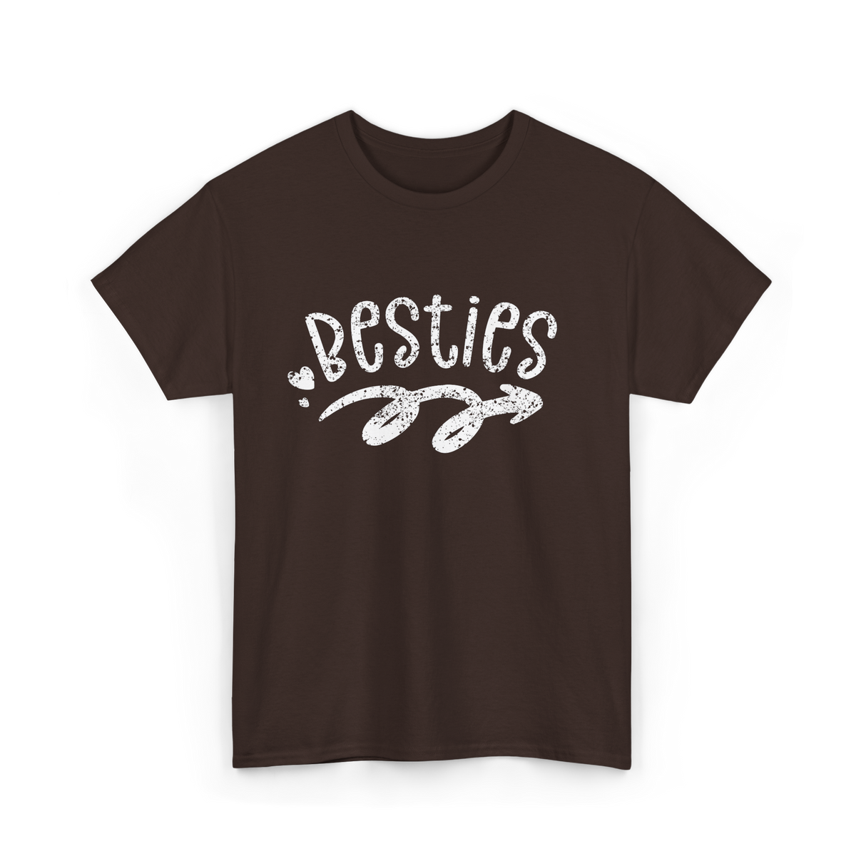 Besties Friendship Best Friend T-Shirt - Dark Chocolate