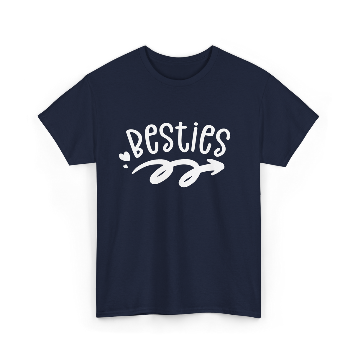 Besties Friendship Friends Team T-Shirt - Navy
