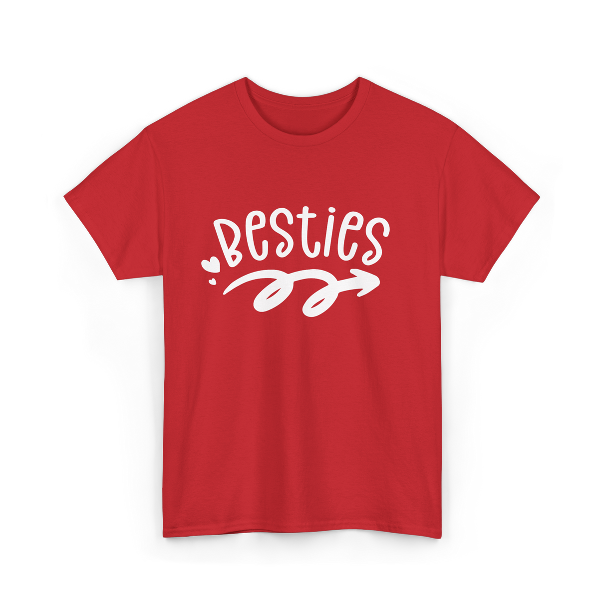 Besties Friendship Friends Team T-Shirt - Red