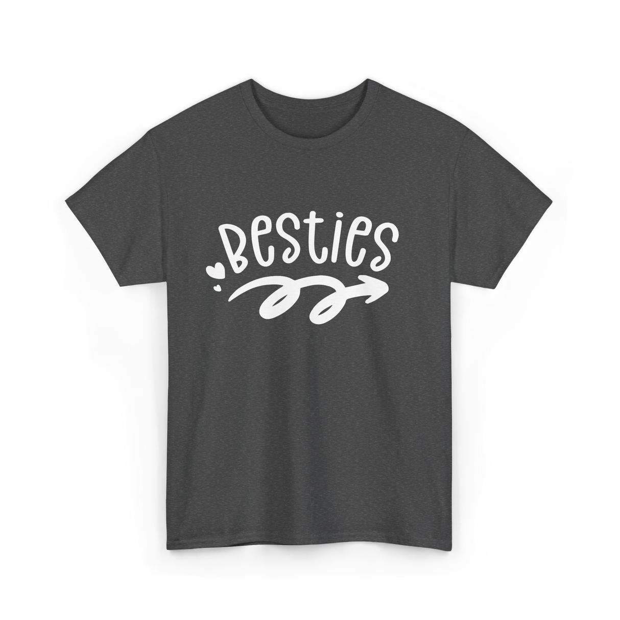 Besties Friendship Friends Team T-Shirt - Dark Heather