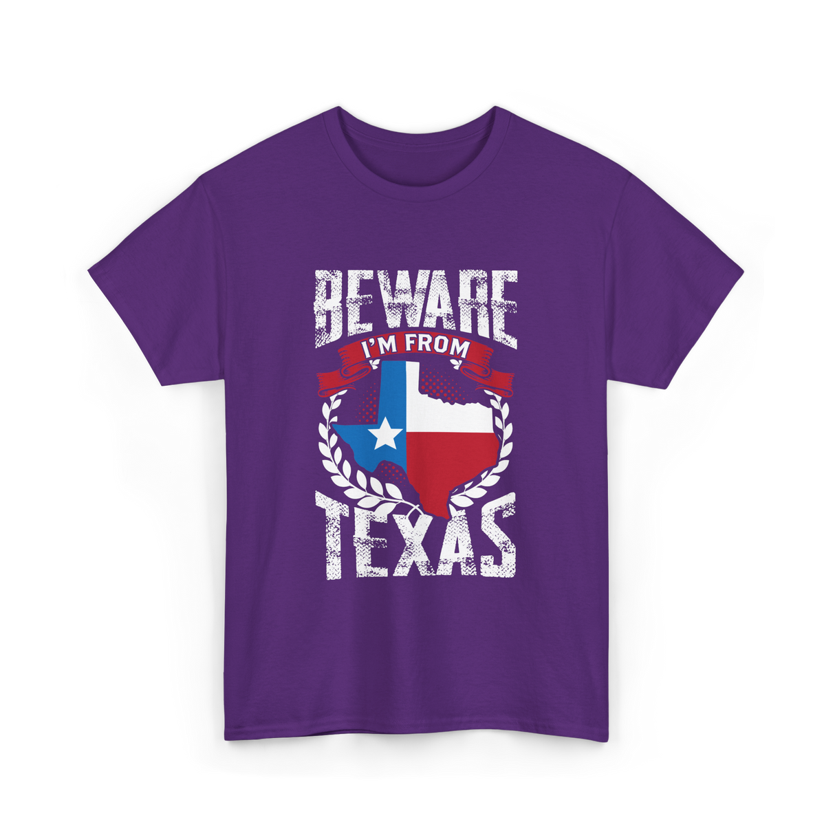 Beware I'm From Texas Texan T-Shirt - Purple
