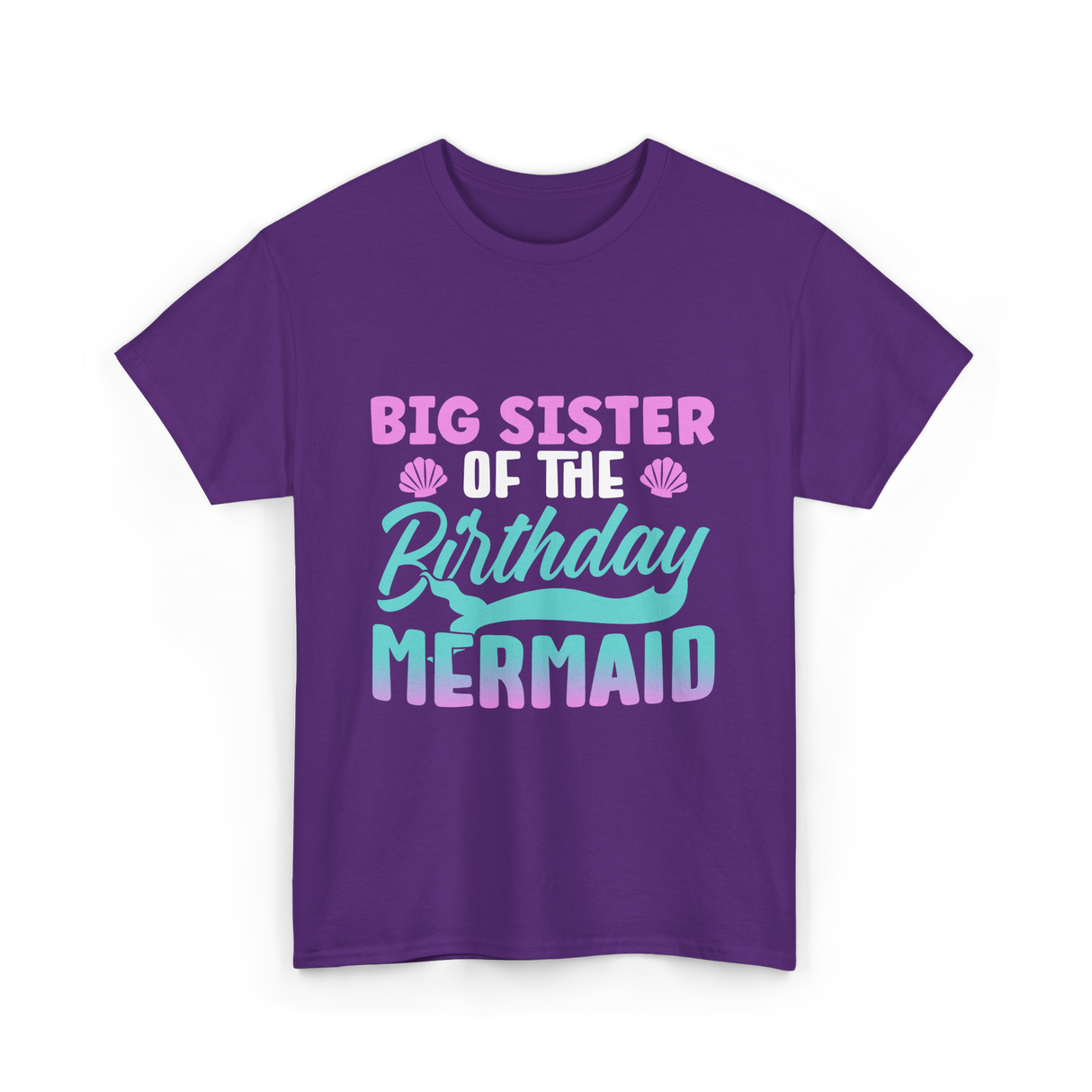 Big Sister Mermaid T-Shirt - Purple