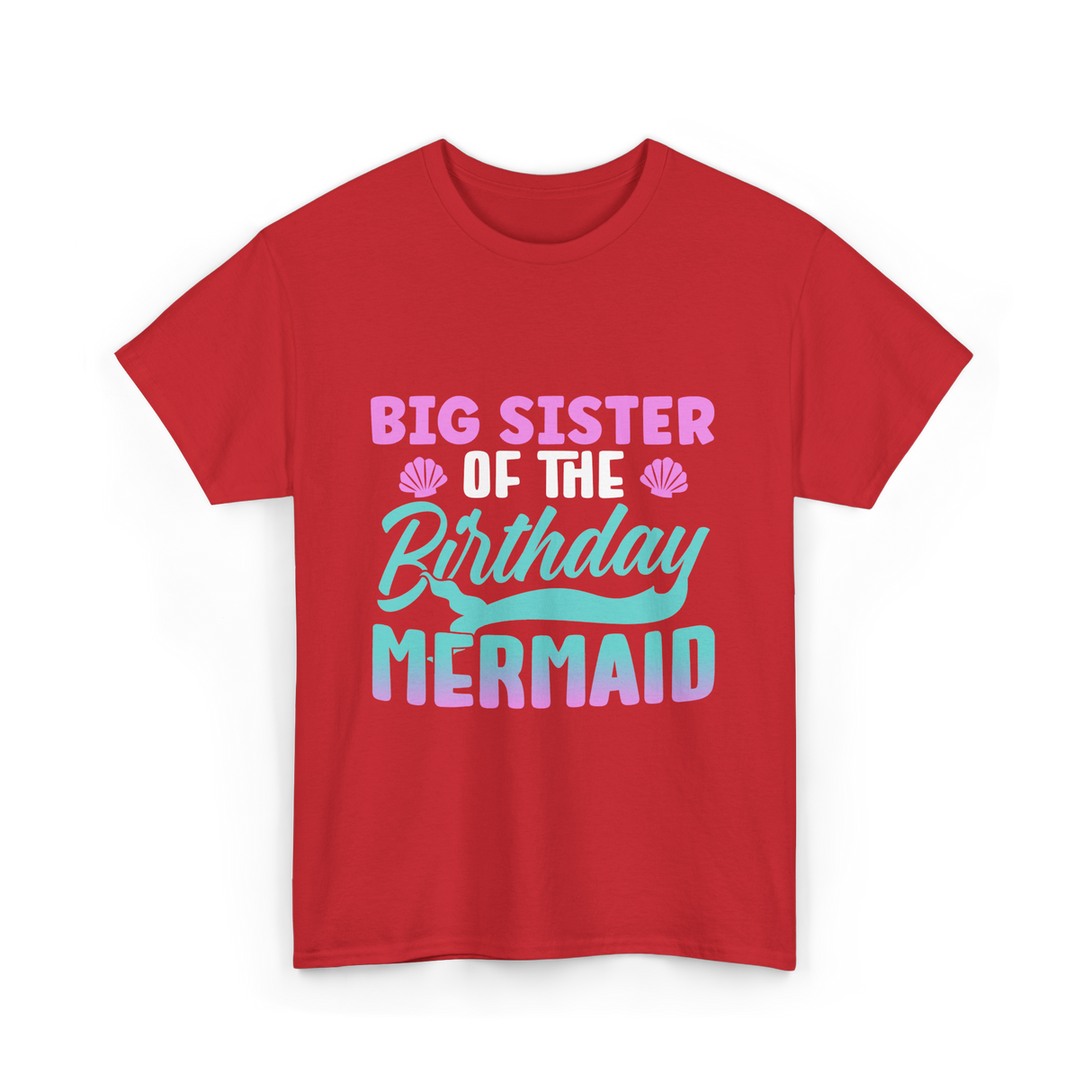 Big Sister Mermaid T-Shirt - Red