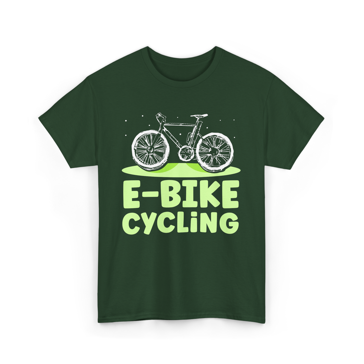 Bike Cycling Biker Cyclist T-Shirt - Forest Green