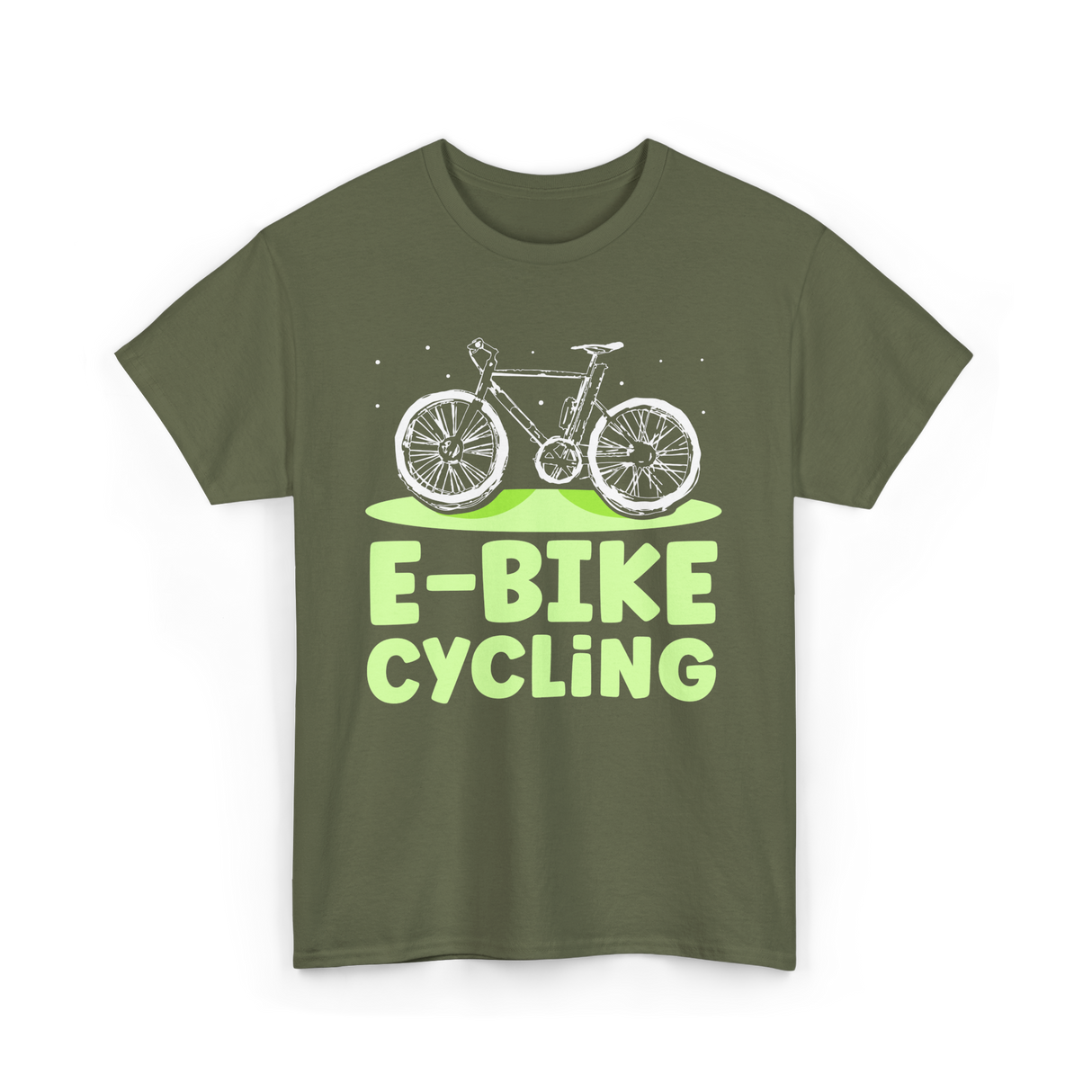 Bike Cycling Biker Cyclist T-Shirt - Military Green