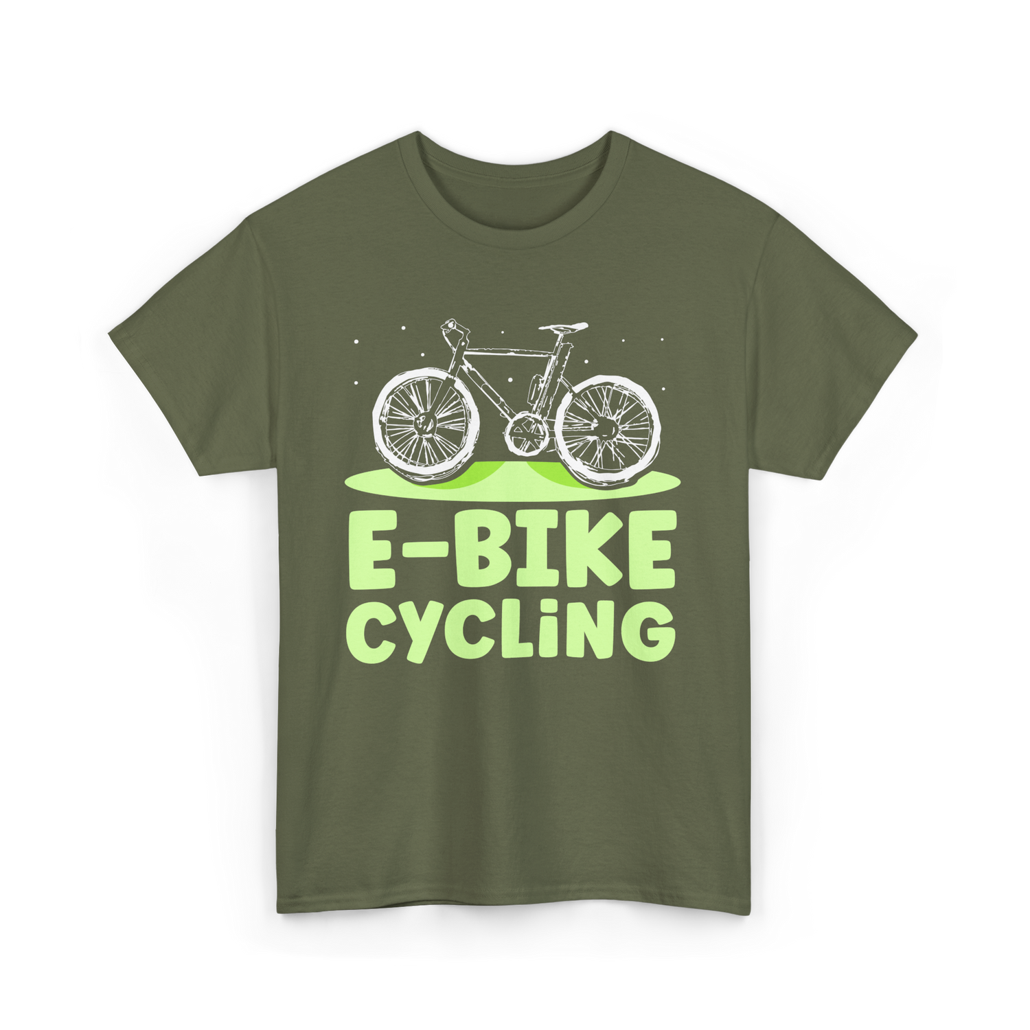 Bike Cycling Biker Cyclist T-Shirt - Military Green