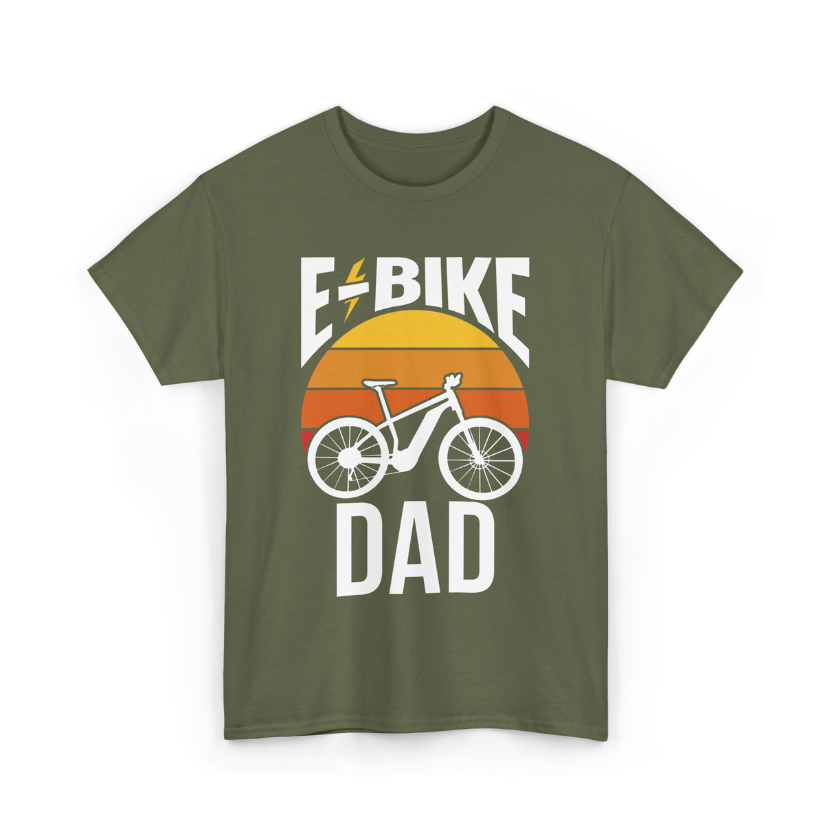 Bike Dad Biking Cyclist T-Shirt - Military Green