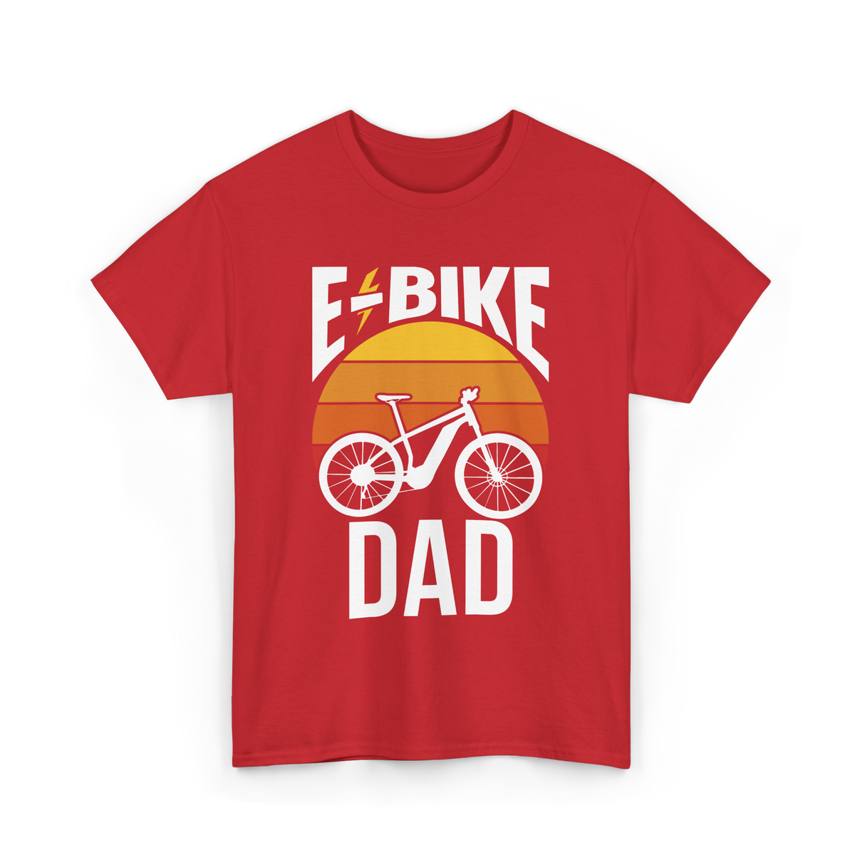 Bike Dad Biking Cyclist T-Shirt - Red