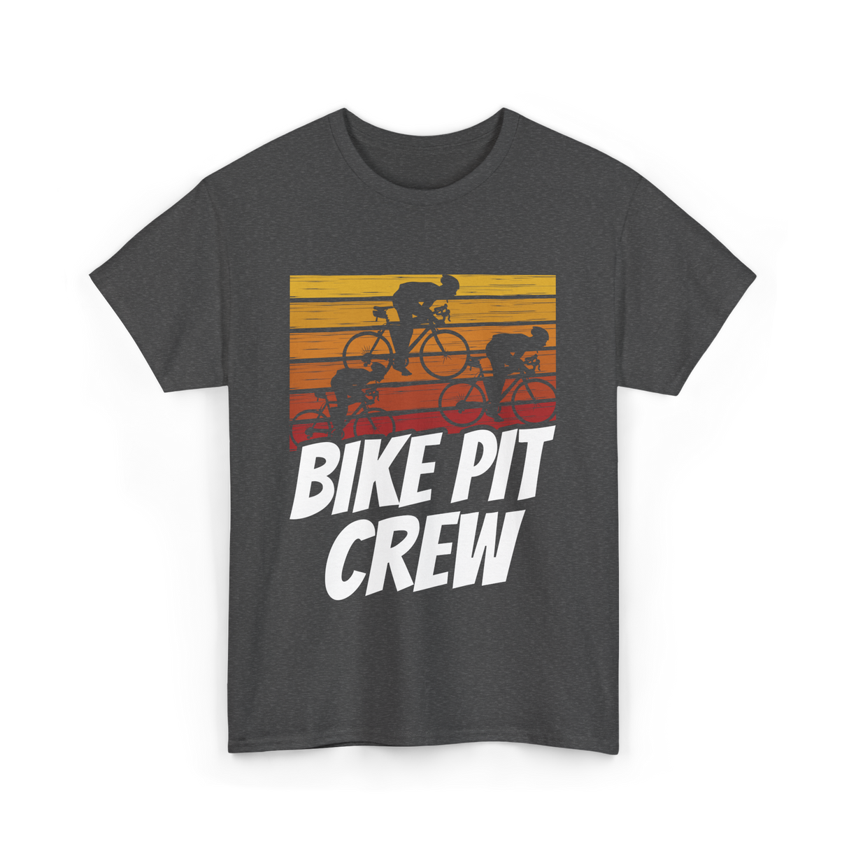Bike Pit Crew Cycling Racer T-Shirt - Dark Heather