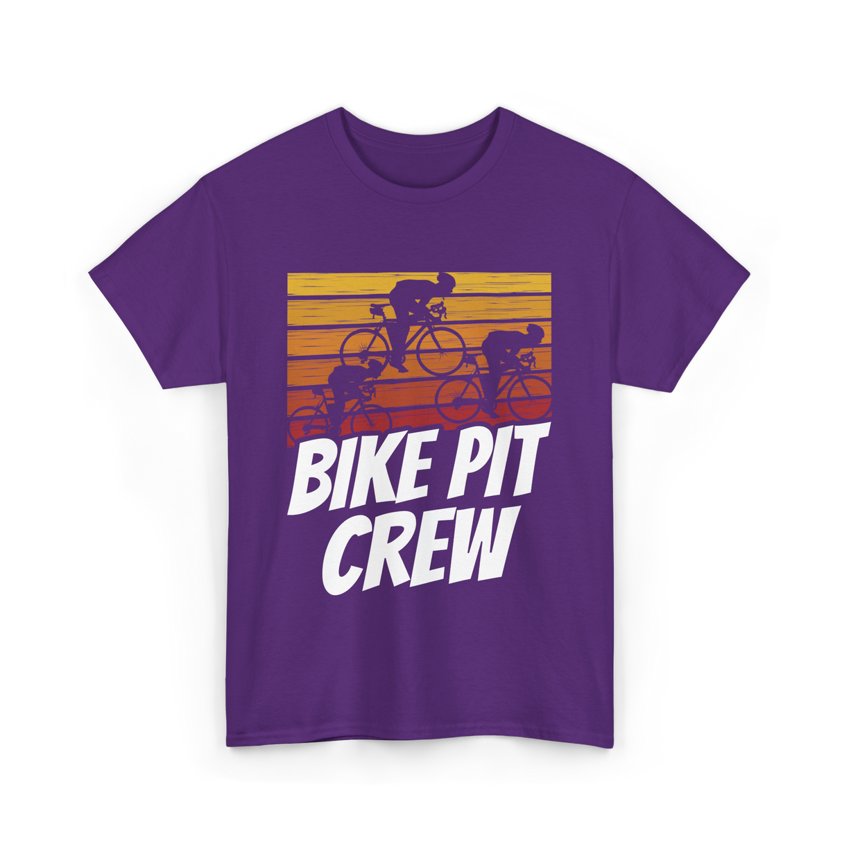 Bike Pit Crew Cycling Racer T-Shirt - Purple