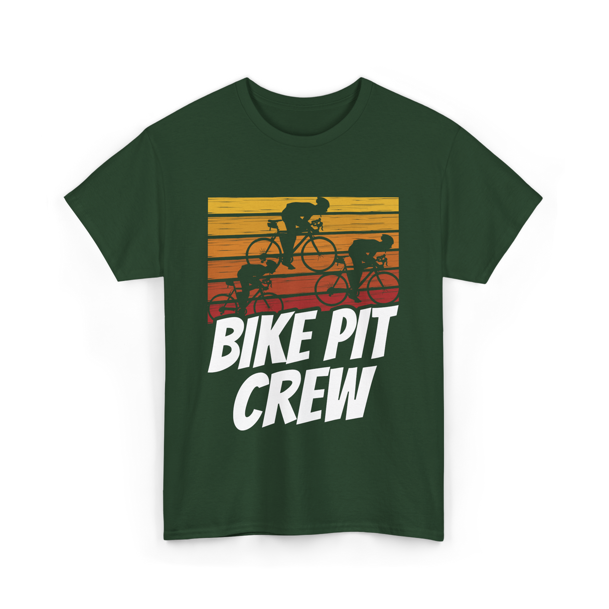 Bike Pit Crew Cycling Racer T-Shirt - Forest Green