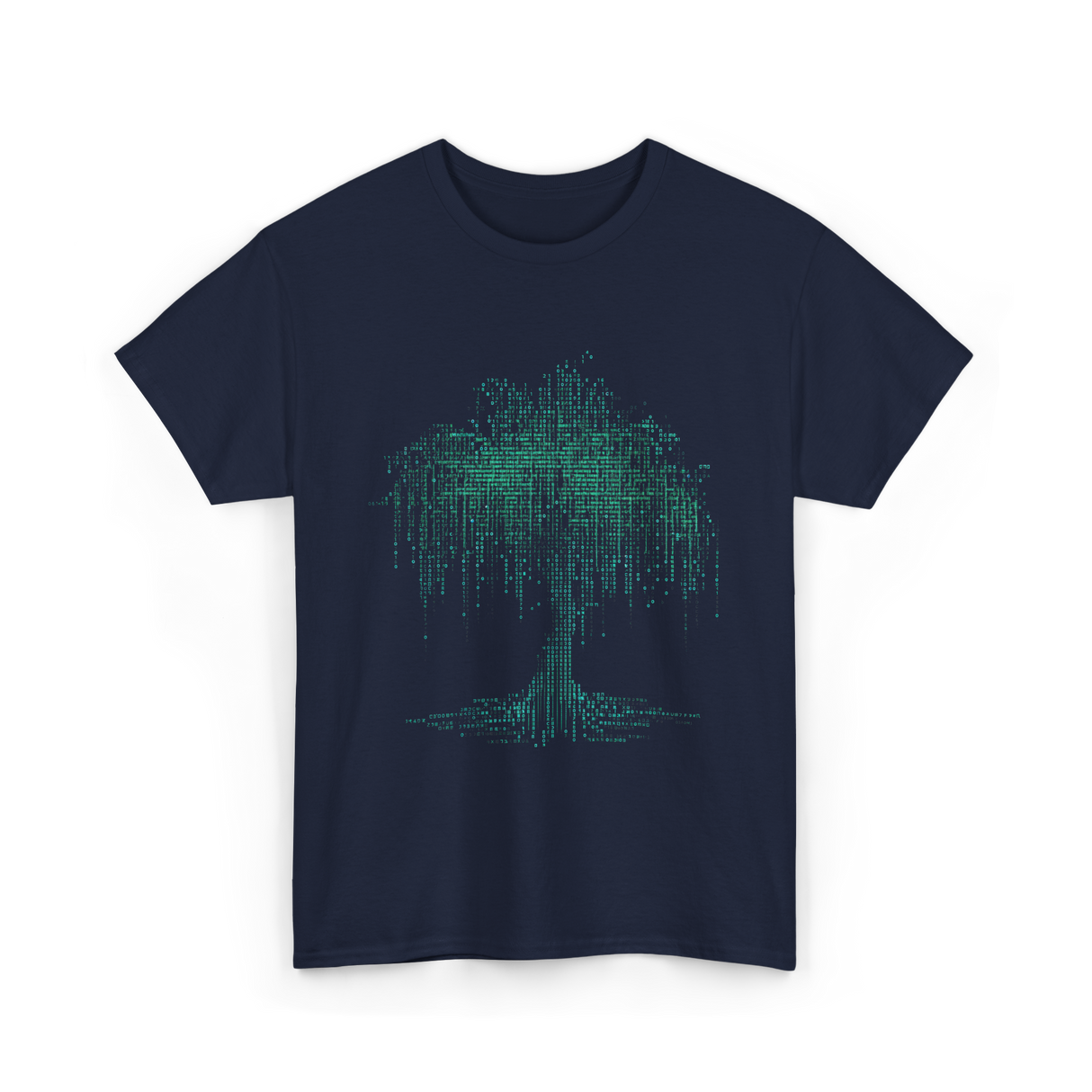 Binary Tree Coding Programmer Code T-Shirt - Navy