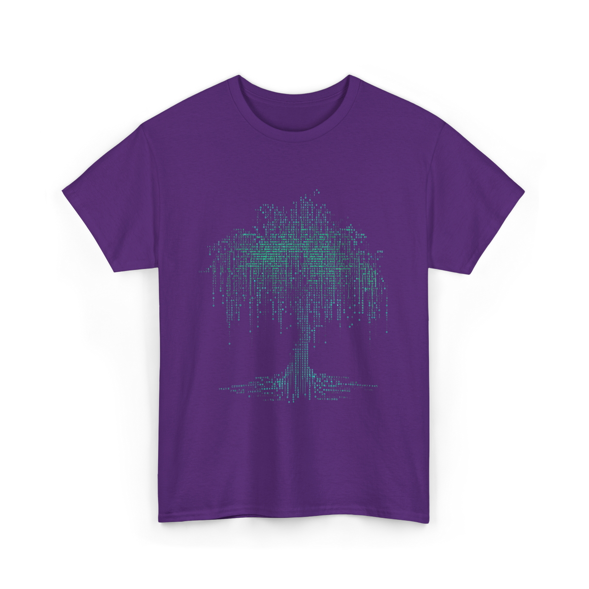 Binary Tree Coding Programmer Code T-Shirt - Purple