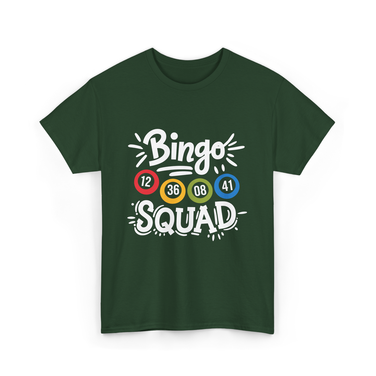 Bingo Squad Bingo Game T-Shirt - Forest Green