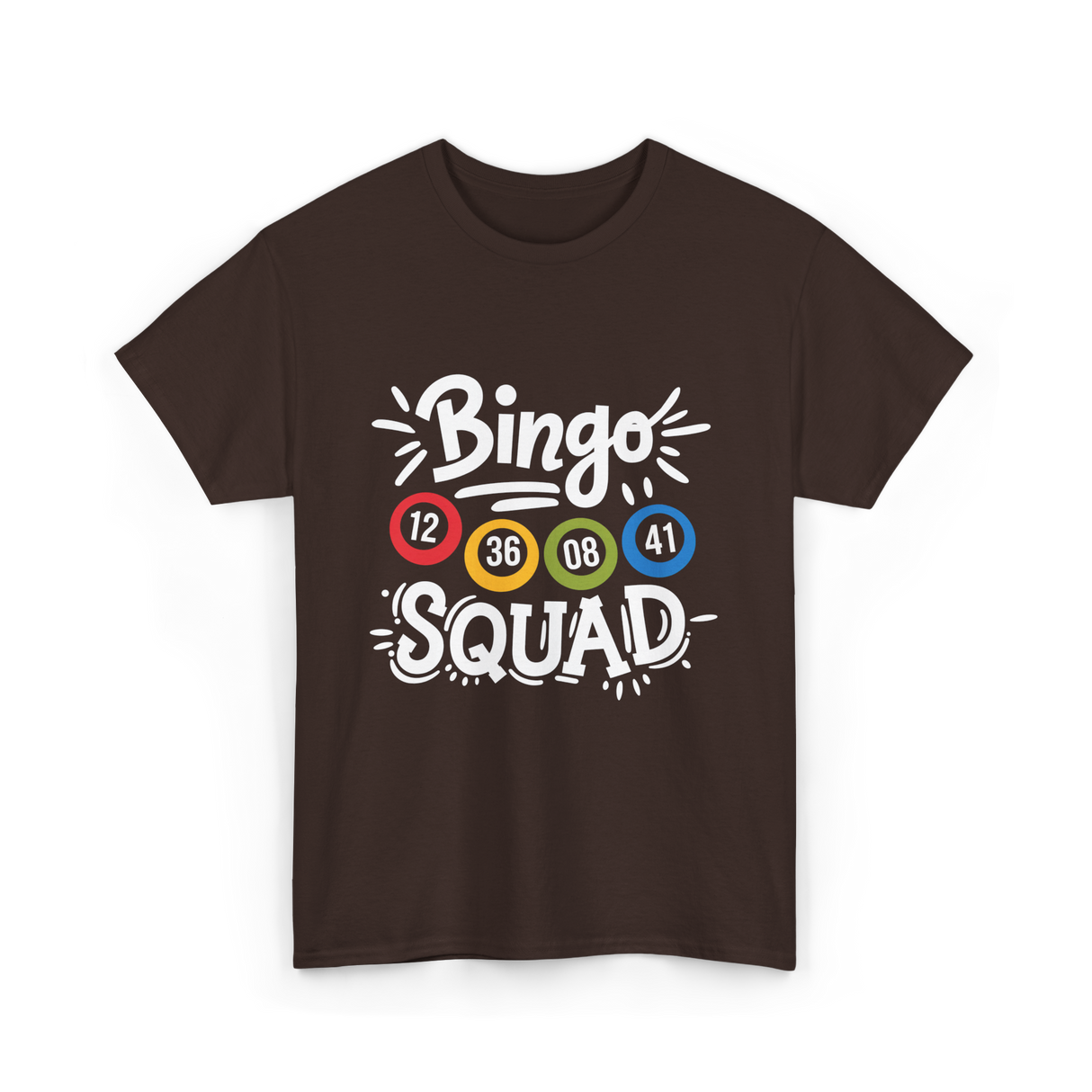 Bingo Squad Bingo Game T-Shirt - Dark Chocolate