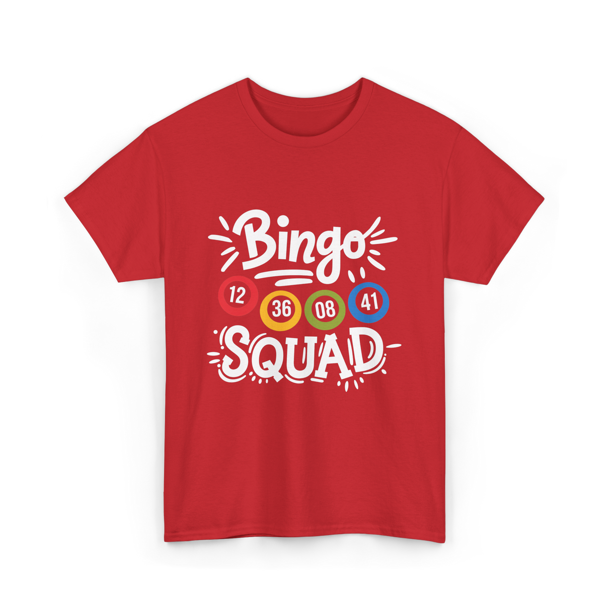 Bingo Squad Bingo Game T-Shirt - Red