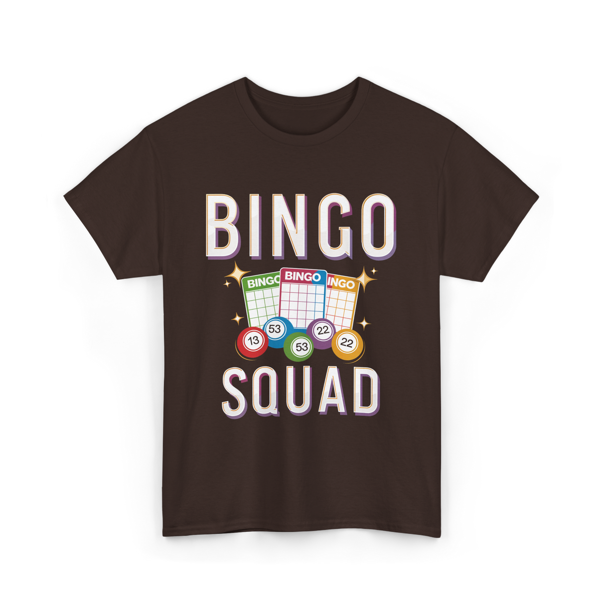 Bingo Squad Bingo Player T-Shirt - Dark Chocolate