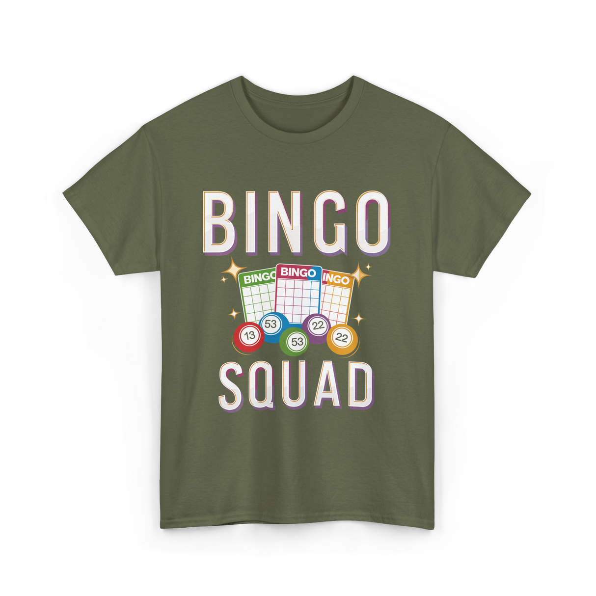 Bingo Squad Bingo Player T-Shirt - Military Green
