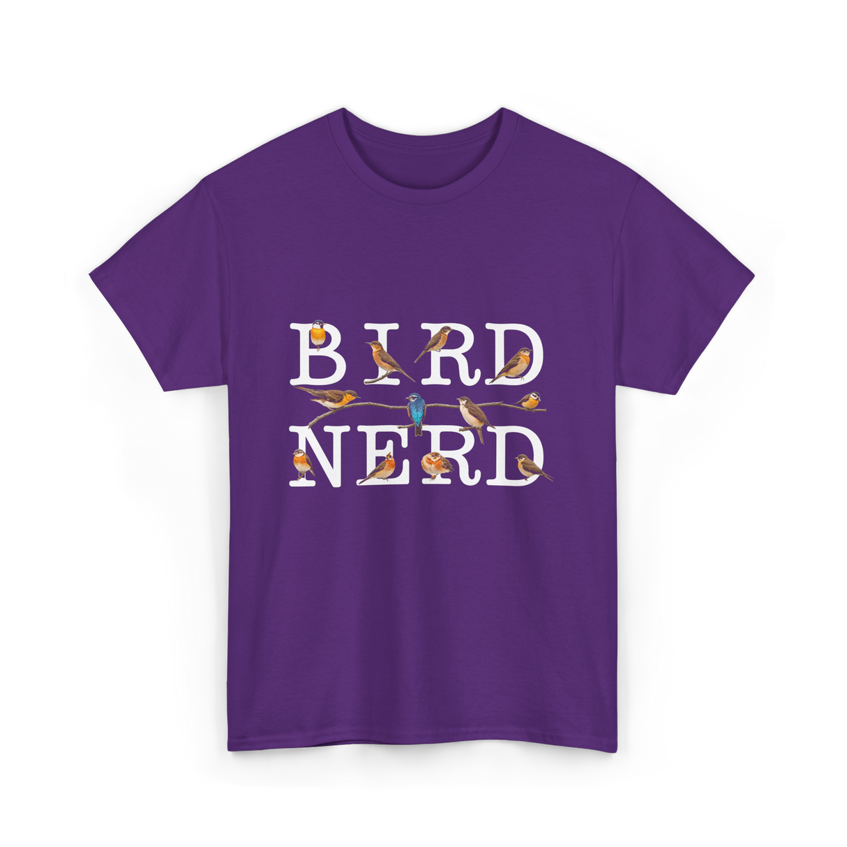 Bird Nerd Birdwatching T-Shirt - Purple