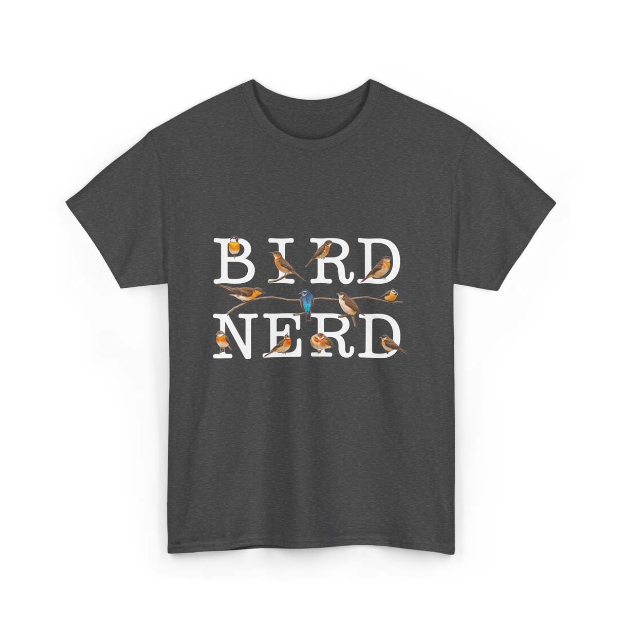 Bird Nerd Birdwatching T-Shirt - Dark Heather