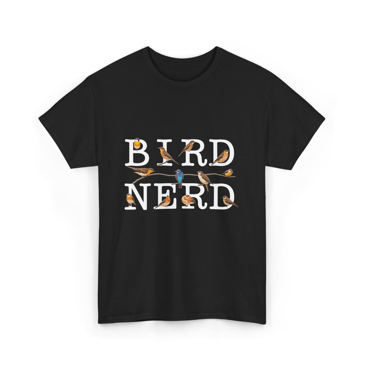 Bird Nerd Birdwatching T-Shirt - Black