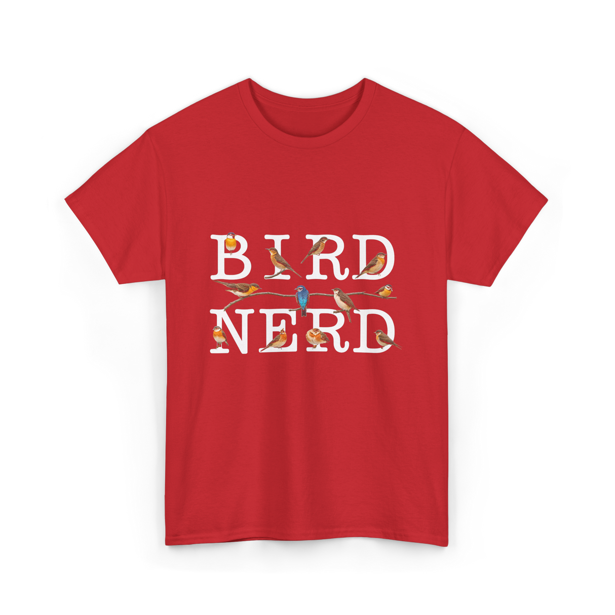 Bird Nerd Birdwatching T-Shirt - Red