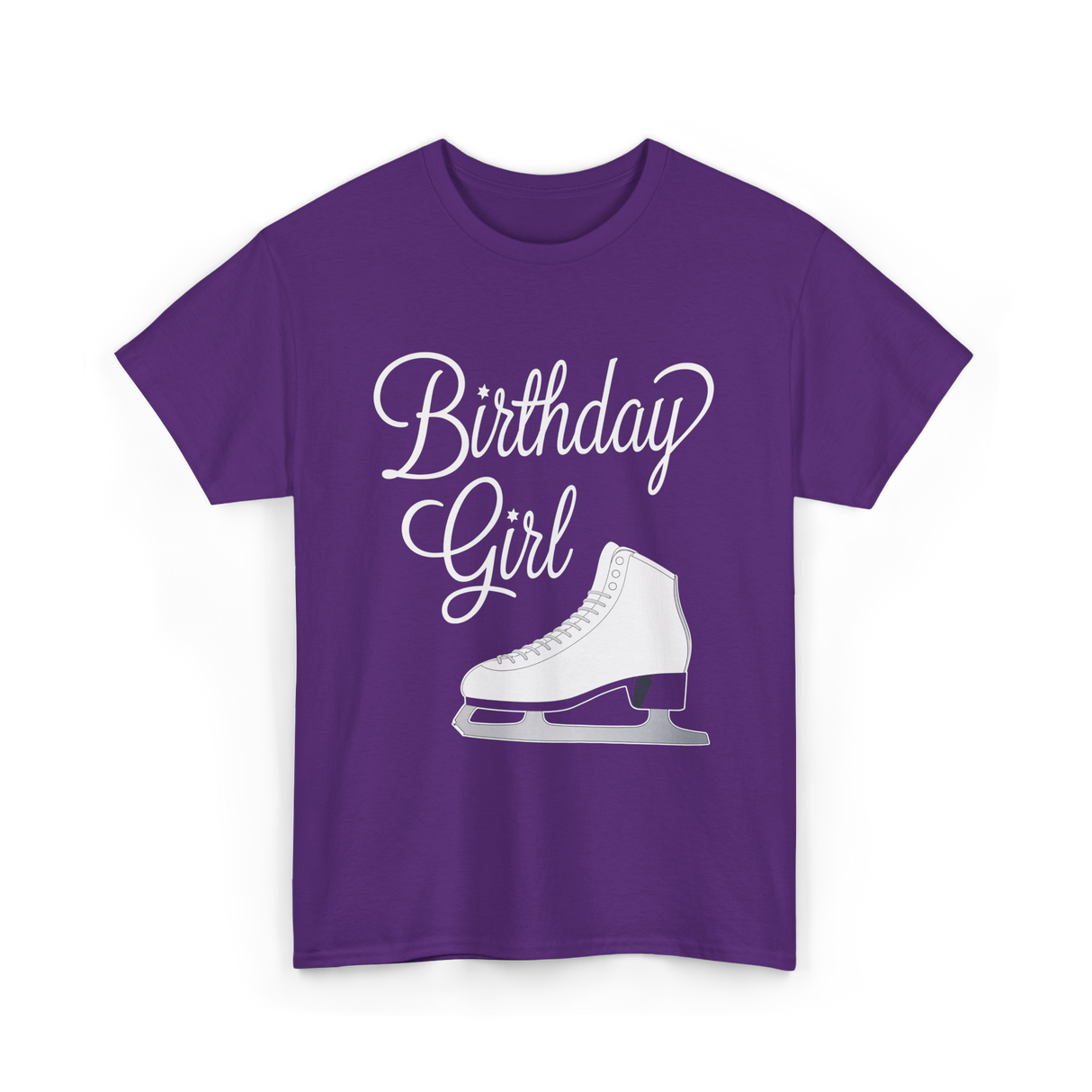 Birthday Girl Ice Skating T-Shirt - Purple