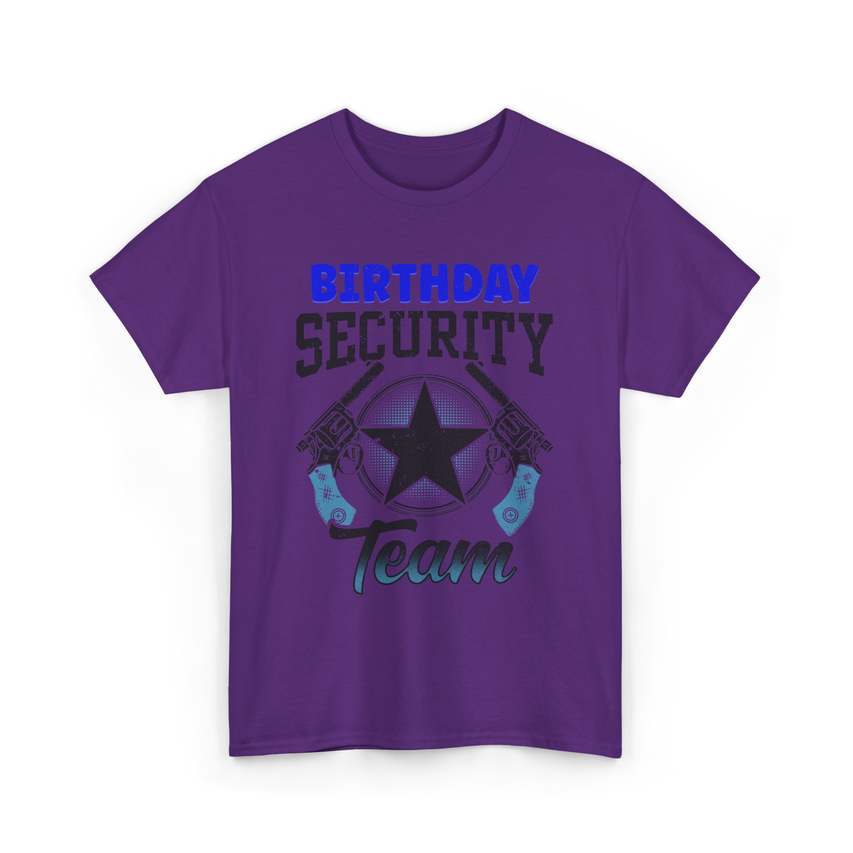 Birthday Team Security Guard T-Shirt - Purple