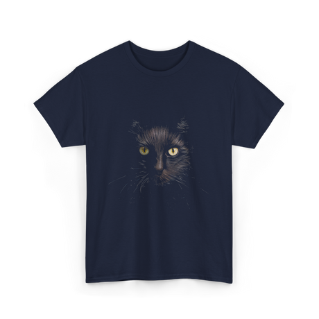 Black Cat Cat Lover T-Shirt - Navy