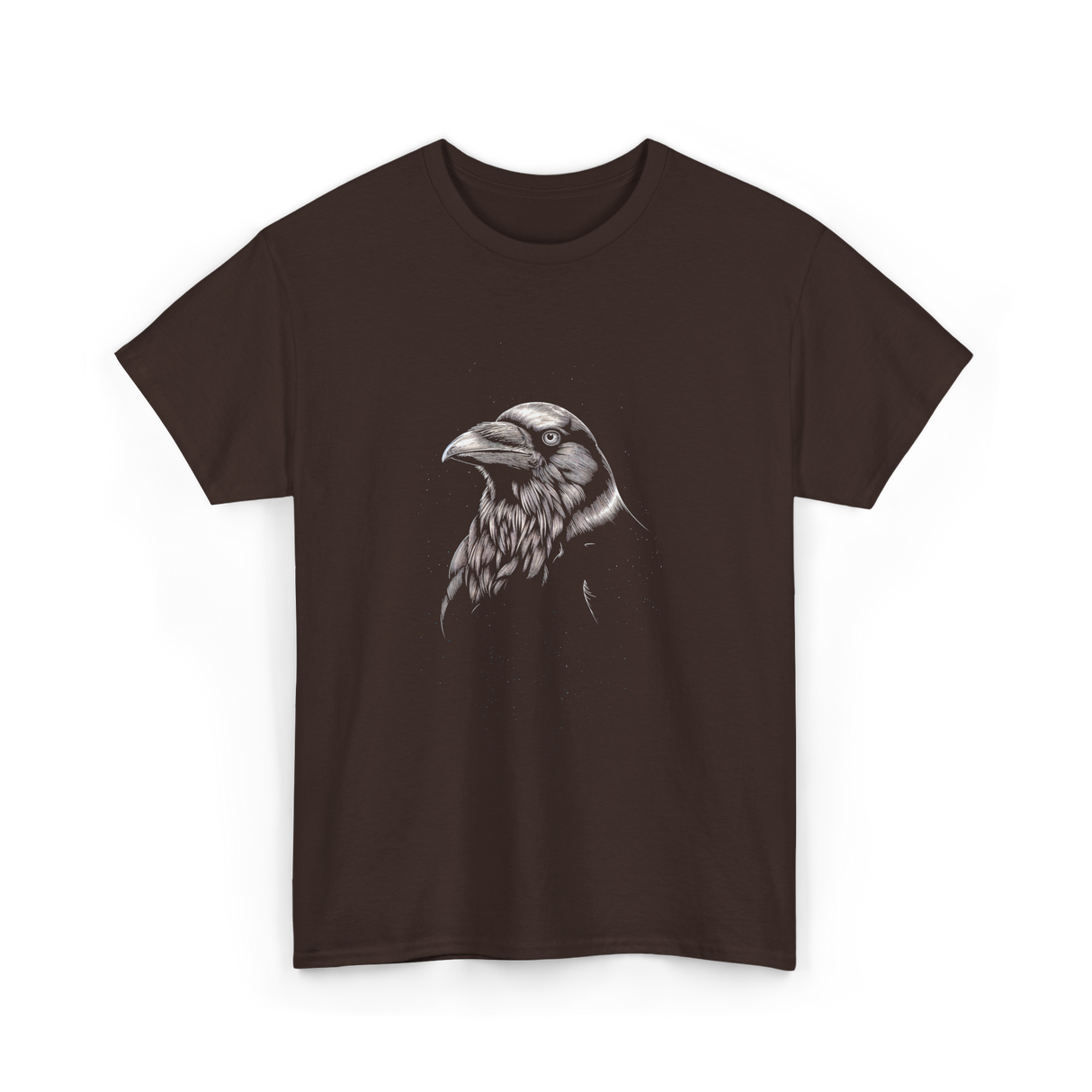 Black Raven Artwork Raven T-Shirt - Dark Chocolate