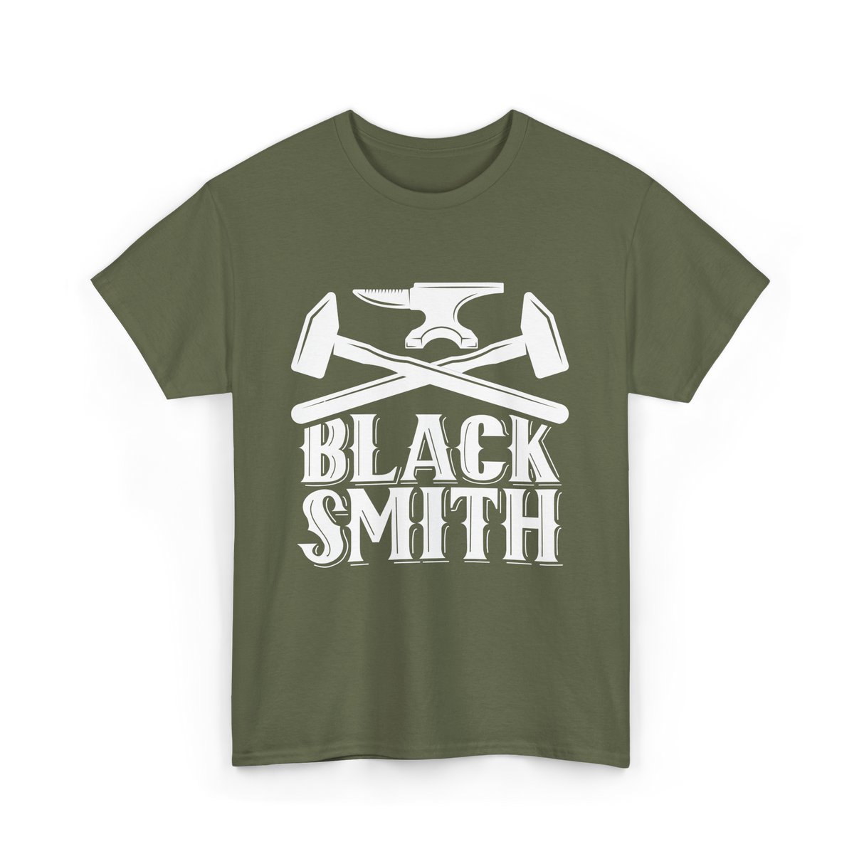 Black Smith Blacksmithing Hobby T-Shirt - Military Green